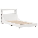vidaXL Cadre de lit sans matelas blanc 90x190 cm bois de pin massif