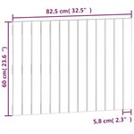 vidaXL Tête de lit murale 82 5x3x60 cm Bois massif de pin