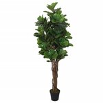 vidaXL Ficus lyrata artificiel 96 feuilles 80 cm vert