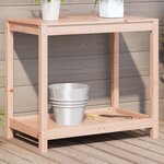 vidaXL Table de rempotage et étagère 82 5x50x75 cm bois massif douglas