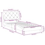 vidaXL Cadre de lit avec lumières LED vert foncé 80x200 cm velours