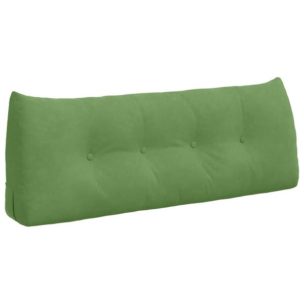 vidaXL Coussin de Dos Vert clair 120 x 24 x 50 cm Velours