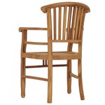 vidaXL Chaises de jardin lot de 2 Bois de teck solide