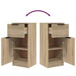 vidaXL Buffets 2 Pièces Chêne Sonoma 30x30x70 cm Bois d'ingénierie