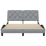 vidaXL Cadre de lit sans matelas gris clair 120x200 cm tissu
