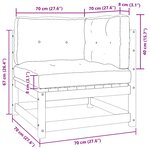 vidaXL Canapé d'angle de jardin coussins anthracite Bois de pin massif