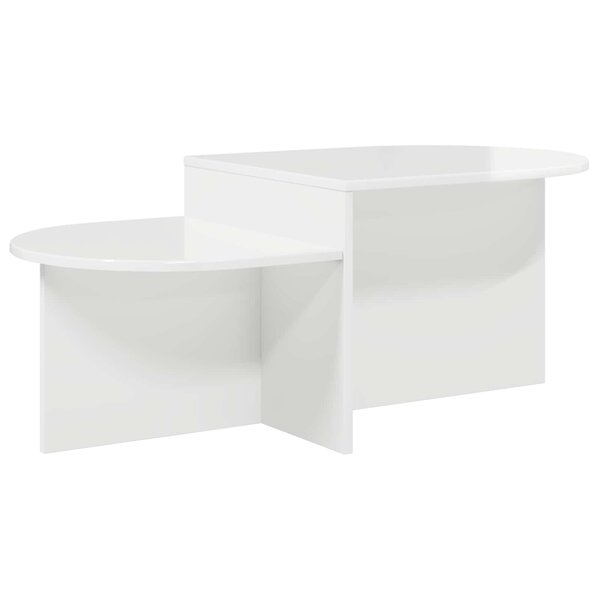 vidaXL Table basse Blanc brillant 100 x 50 x 40 cm Bois d'ingénierie