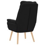 vidaXL Fauteuil relaxant en tissu noir