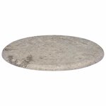vidaXL Dessus de table Gris Ø50x2 5 cm Marbre