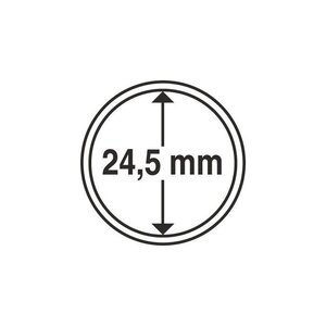 Capsules rondes 24 5mm pour monnaies de collection. Paquet - 10 capsules