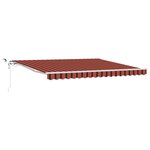 vidaXL Auvent rétractable Orange et marron 400 × 300 cm Polyester
