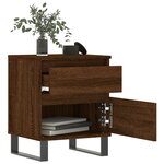 vidaXL Tables de chevet 2 Pièces chêne marron 40x35x50 cm bois ingénierie