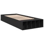 vidaXL Cadre de lit noir 90x190 cm bois d'ingénierie