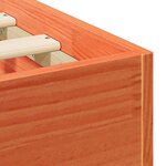 vidaXL Cadre de lit surélevé avec stockage Marron Bois massif en pin
