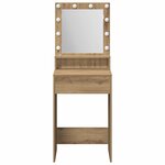 vidaXL Table de Toilette avec étagère Chêne artisanal 50 x 41 x 135 cm