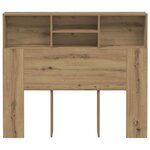 vidaXL Armoire de tête de lit chêne artisanal 120x19x103 5 cm