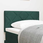 vidaXL Tête de Lit LED Geometric Manuel Vert foncé 80 cm Velours