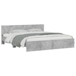 vidaXL Cadre de lit sans matelas gris béton 180x200 cm