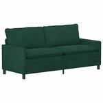vidaXL Canapé Vert foncé 196 x 81 x 87 5 cm Velours