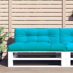 vidaXL Coussin de palette turquoise 120x40x12 cm tissu