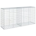 vidaXL Panier gabion avec couvercle 200x50x100 cm fer galvanisé