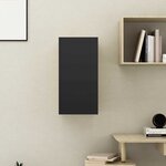 vidaXL Meuble TV Noir 30 5x30x60 cm Bois d’ingénierie