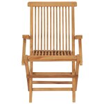 vidaXL Chaises de jardin et coussins noir lot de 4 Bois de teck massif