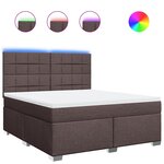 vidaXL Sommier à lattes de lit avec matelas Marron foncé 180x200 cm