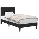 vidaXL Cadre de lit avec tête de lit Noir 80 x 200 cm Velours
