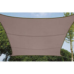 Perel Voile d'ombrage carrée 3 6 m Taupe GSS4360TA