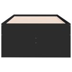 vidaXL Lit de jour avec tiroirs noir 90x200 cm bois d'ingénierie