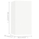vidaXL Ensemble de meubles TV 4 Pièces Blanc Bois d'ingénierie
