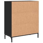 vidaXL Buffet Noir 69 5 x 33 x 82 cm Bois d'ingénierie