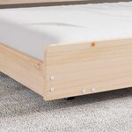 vidaXL Cadre de lit Marron 75 x 190 cm Bois de pin massif