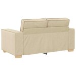 vidaXL Canapé 2 places Crème 120 cm Tissu