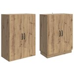 vidaXL Ensemble de Meubles 2 Pièces Chêne artisanal Bois d'ingénierie