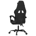 vidaXL Chaise de jeu pivotante avec repose-pied Noir Similicuir
