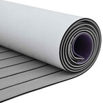 vidaXL Tapis de bateau Rayé Gris clair et noir 240 x 60 cm EVA