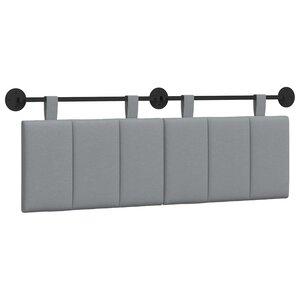vidaXL Tête de lit suspendue Gris clair Tissu