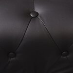 Vidaxl canapé d'angle chesterfield 5 places cuir synthétique noir