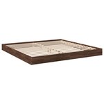 vidaXL Cadre de lit chêne marron 180x200 cm bois d'ingénierie