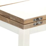 vidaXL Table basse extensible blanc 90x(45-90)x45 cm bois de manguier