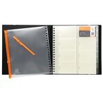 Porte cartes de visite détachable Exacard Exactive 320 cartes 26,5x25cm Noir EXACOMPTA
