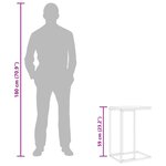 vidaXL Table d'appoint Noir 40x30x59 cm Bois d'ingénierie