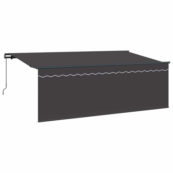 vidaXL Auvent rétractable Anthracite 400 x 200 cm