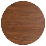 vidaXL Dessus de table rond Marron foncé Ø80x1 5cm Chêne massif traité