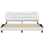 vidaXL Cadre de lit sans matelas blanc et noir 180x200 cm similicuir