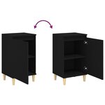 vidaXL Tables de chevet 2 Pièces noir 40x35x70 cm bois d'ingénierie
