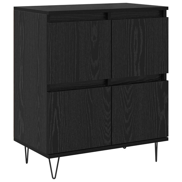 vidaXL Buffet Noir 60 x 35 x 70 cm Bois d'ingénierie