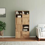 vidaXL Armoires latérales 4 Pièces ODDA 40x24x79 cm bois massif pin